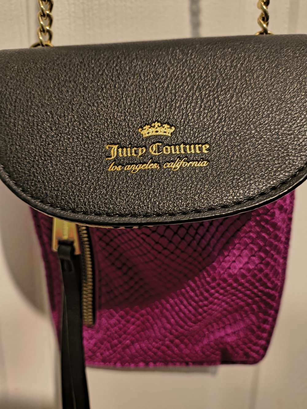 Juicy Couture Black & Fuchsia Crossbody Bag